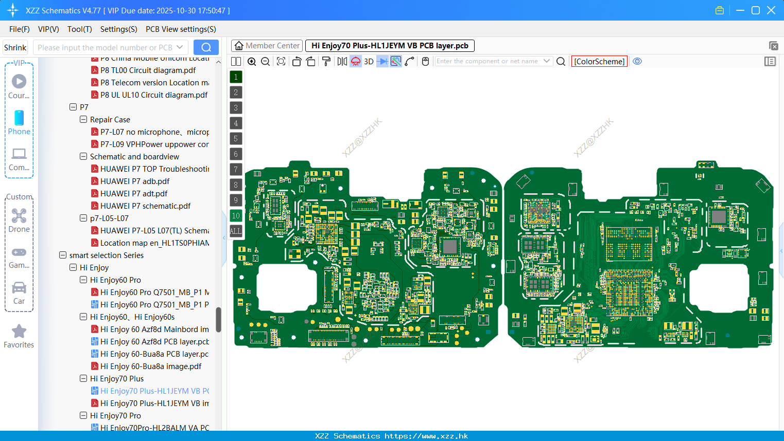 Huawei Hi Enjoy70 Plus-HL1JEYM VB PCB Layer